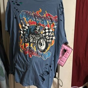 Blue graphic T-shirt
